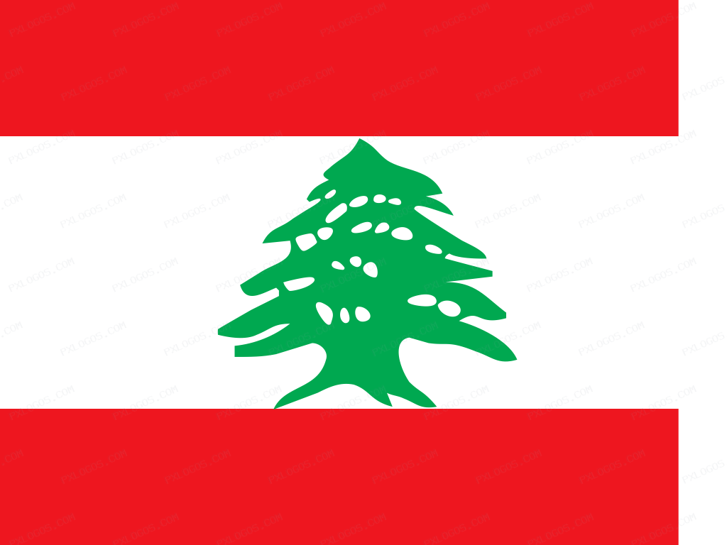 Flag Lebanon Logo PNG with transparent background