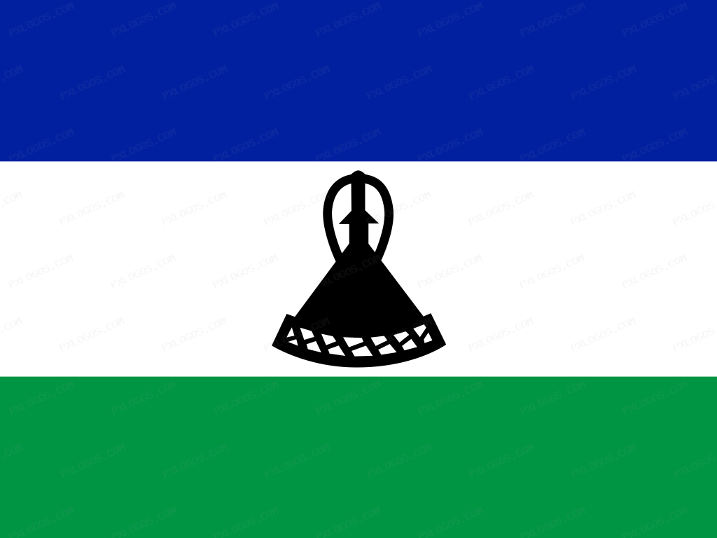 Flag Lesotho Logo PNG with transparent background