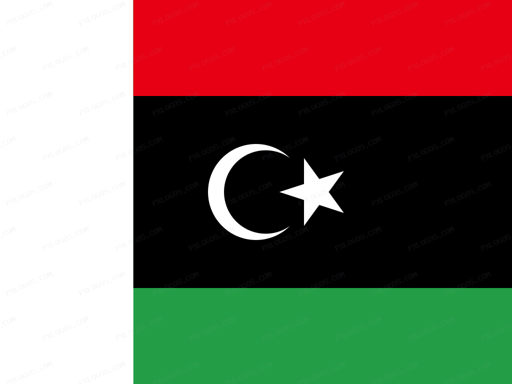 Flag Libya Logo PNG with transparent background