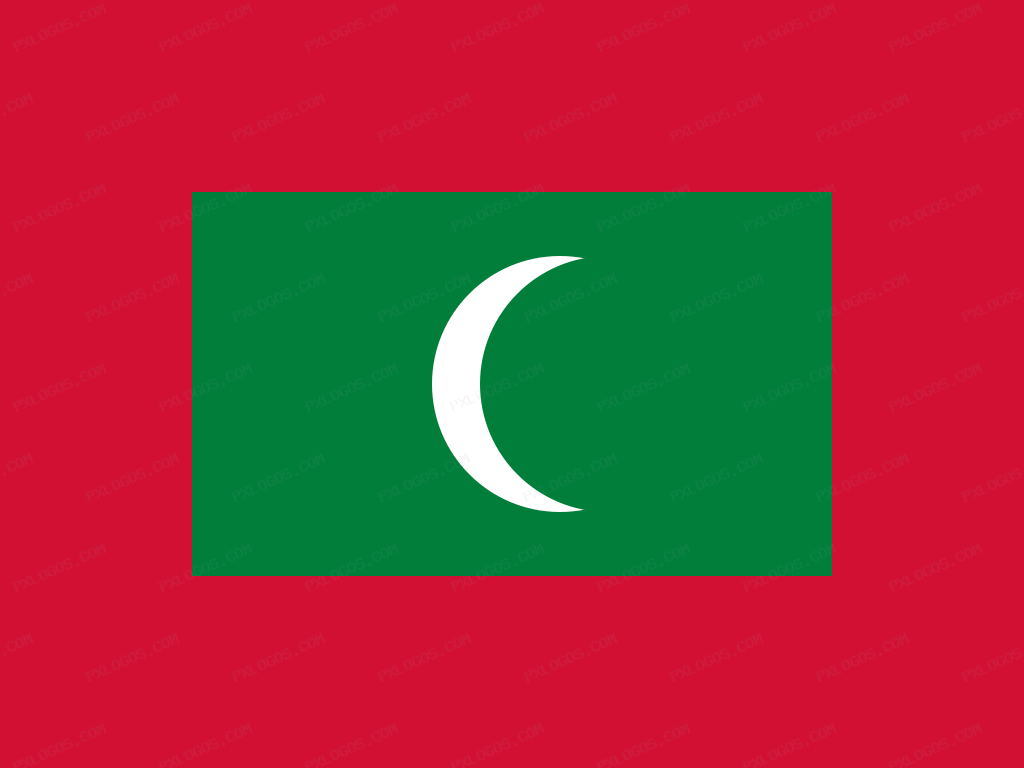 Flag Maldives Logo PNG with transparent background