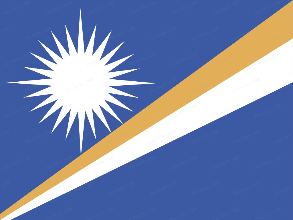 Flag Marshall Islands Logo PNG with transparent background