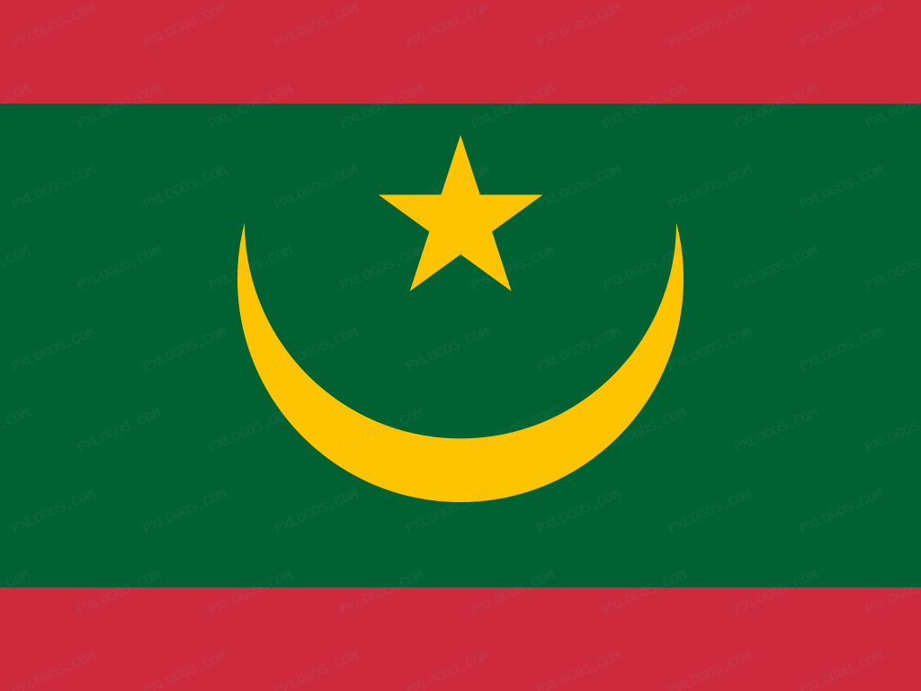 Flag Mauritania Logo PNG with transparent background