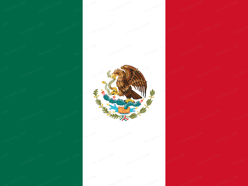 Flag Mexico Logo PNG with transparent background