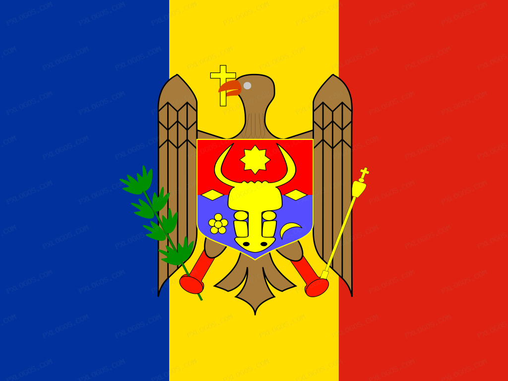 Flag Moldova Logo PNG with transparent background