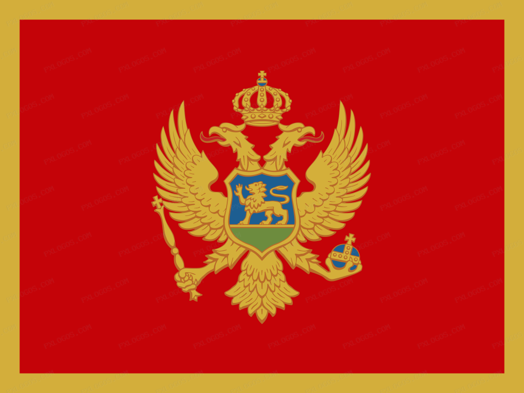 Flag Montenegro Logo PNG with transparent background
