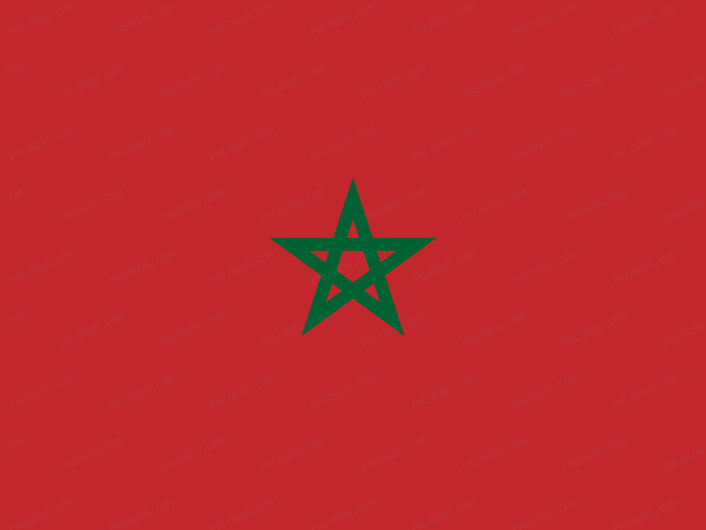 Flag Morocco Logo PNG with transparent background