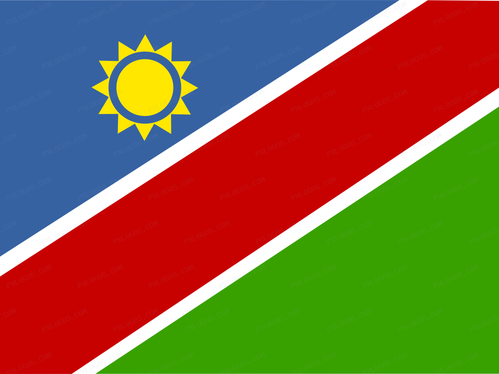 Flag Namibia Logo PNG with transparent background
