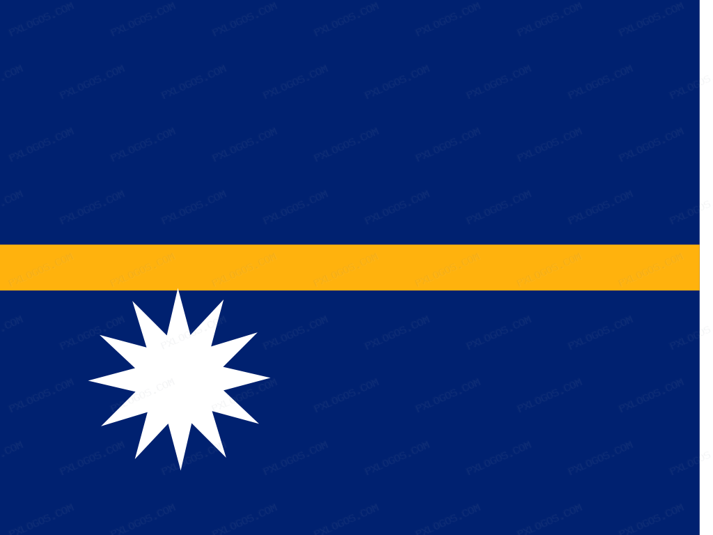 Flag Nauru Logo PNG with transparent background