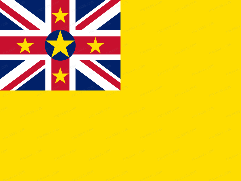 Flag Niue Logo PNG with transparent background