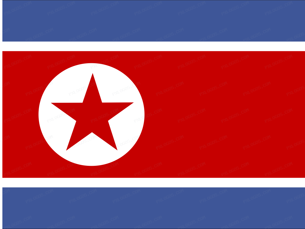 Flag North Korea Logo PNG with transparent background
