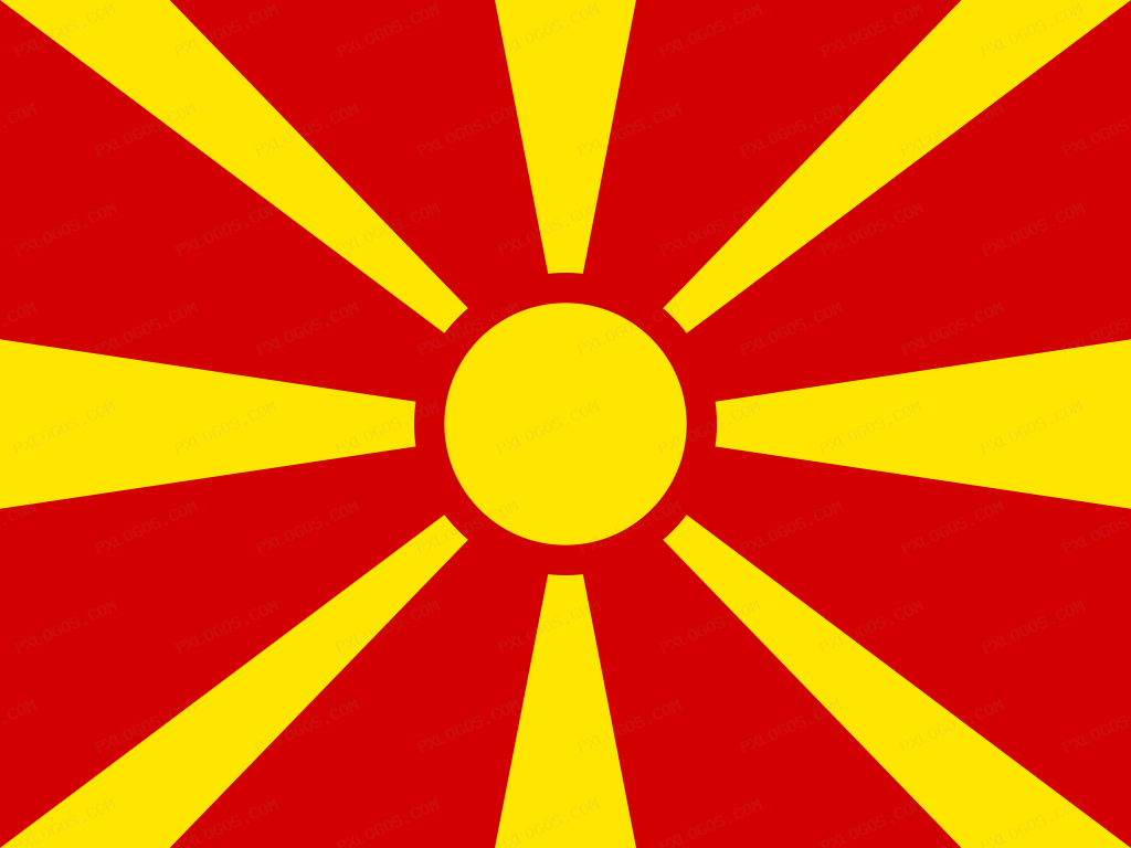 Flag North Macedonia Logo PNG with transparent background