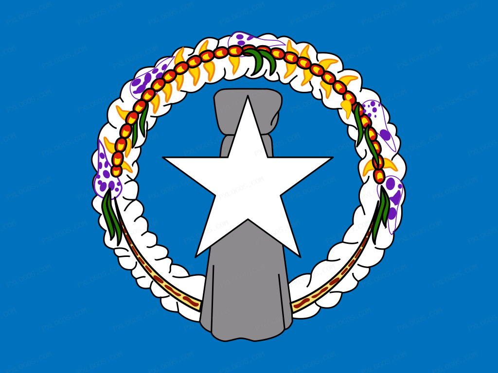 Flag Northern Mariana Islands Logo PNG with transparent background