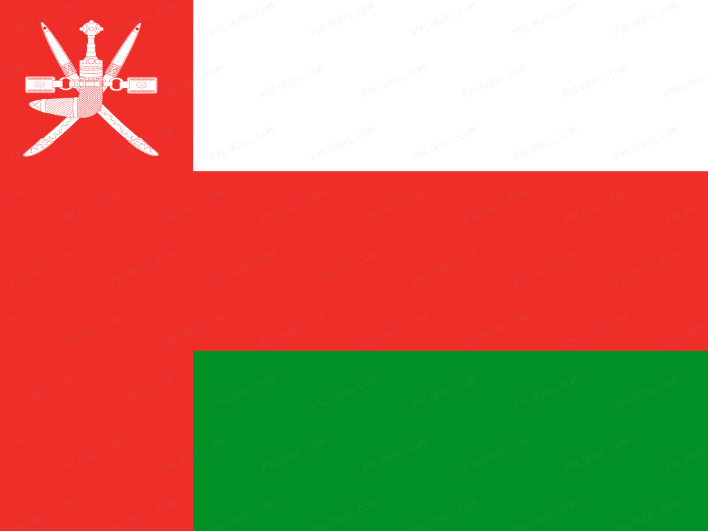Flag Oman Logo PNG with transparent background