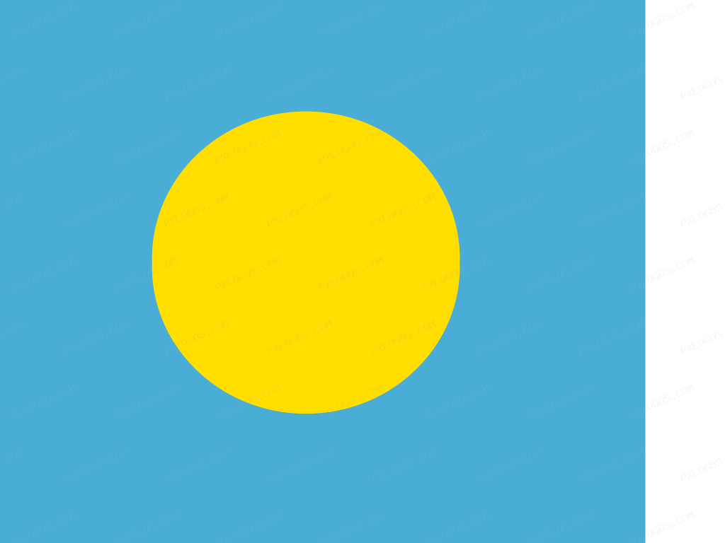 Flag Palau Logo PNG with transparent background