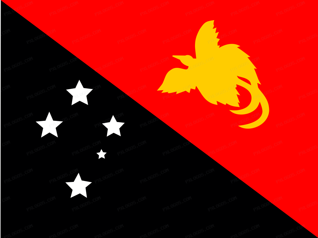 Flag Papua New Guinea Logo PNG with transparent background