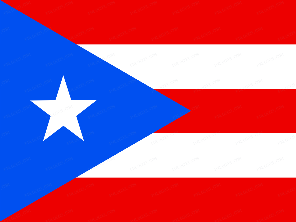 Flag Puerto Rico Logo PNG with transparent background