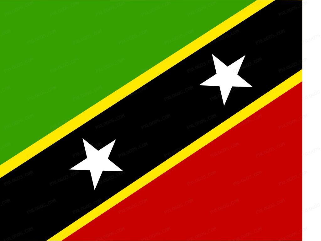 Flag Saint Kitts And Nevis Logo PNG with transparent background