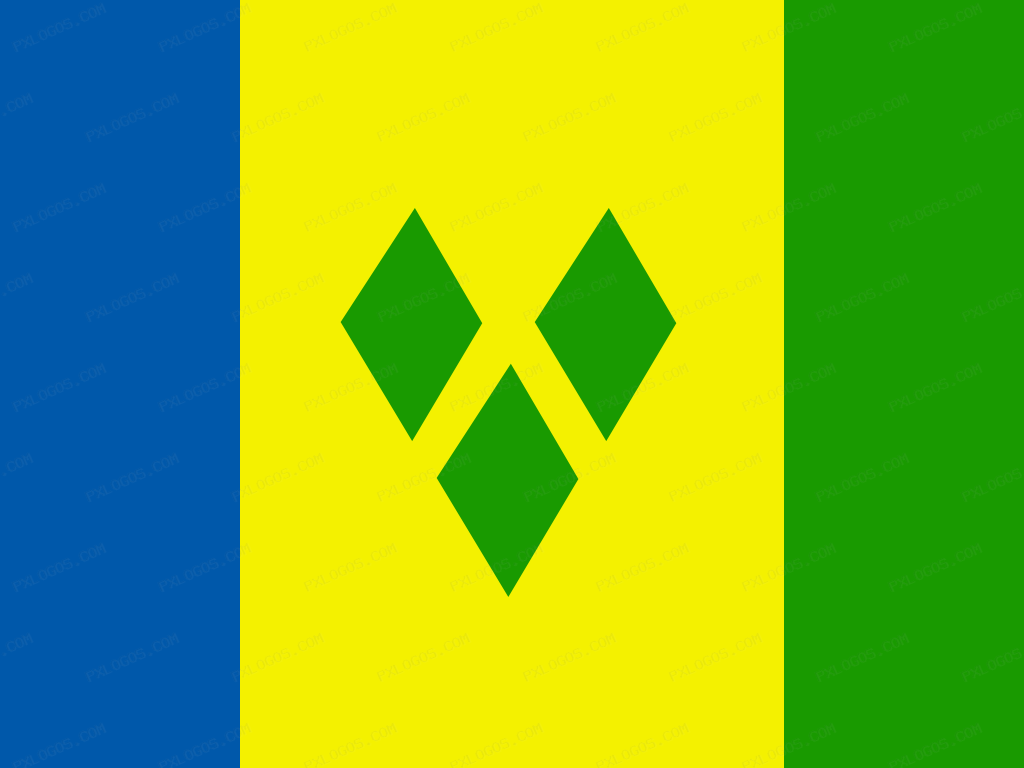 Flag Saint Vincent And The Grenadines Logo PNG with transparent background
