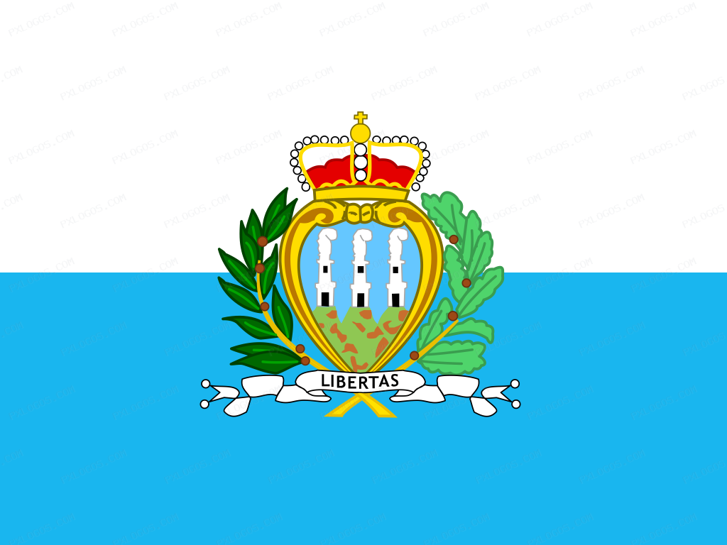 Flag San Marino Logo PNG with transparent background