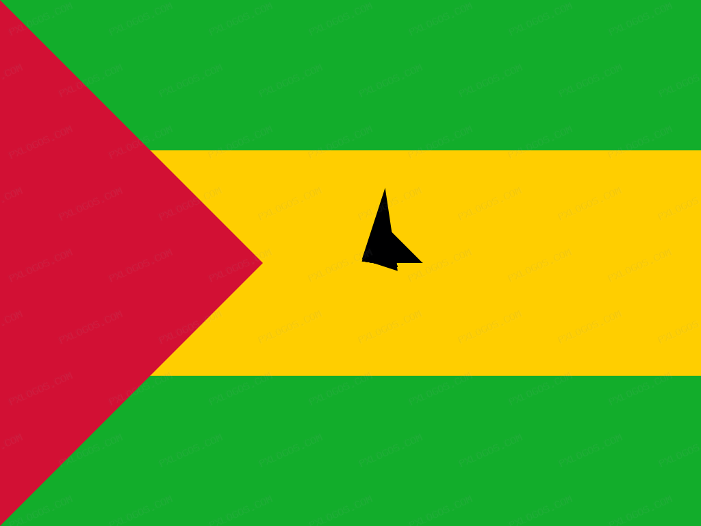 Flag Sao Tome And Principe Logo PNG with transparent background