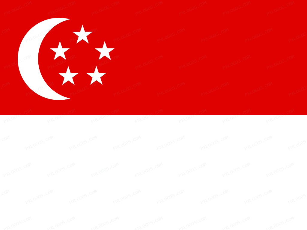 Flag Singapore Logo PNG with transparent background