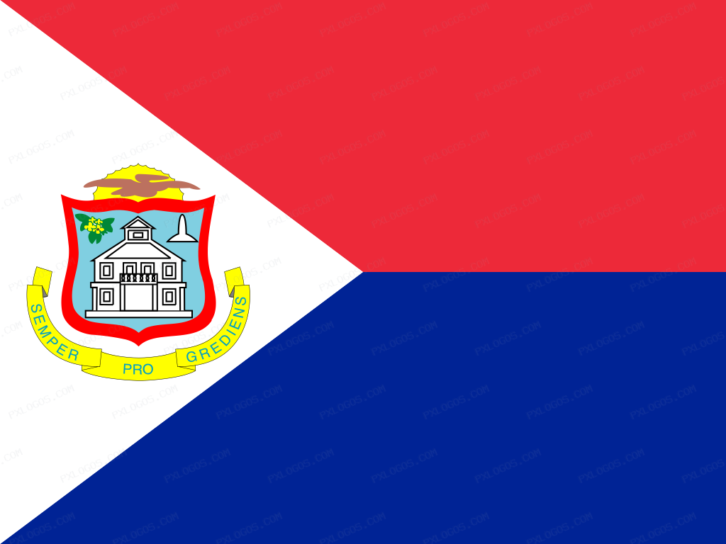 Flag Sint Maarten Logo PNG with transparent background