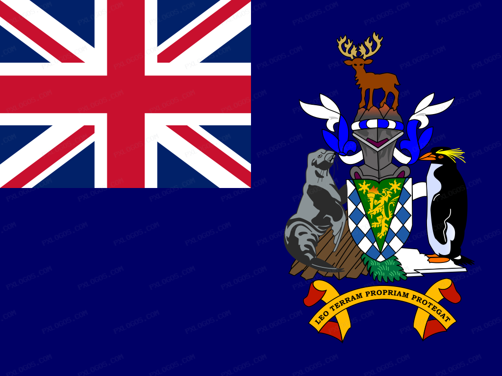 Flag South Georgia And The South Sandwich Islands Logo PNG with transparent background