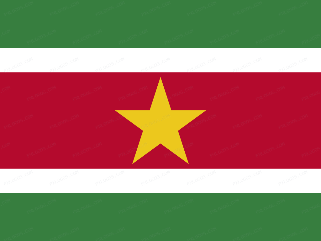 Flag Suriname Logo PNG with transparent background