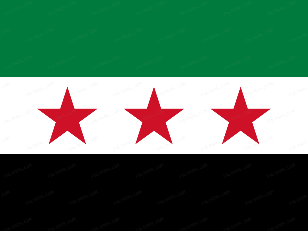 Flag Syria Logo PNG with transparent background