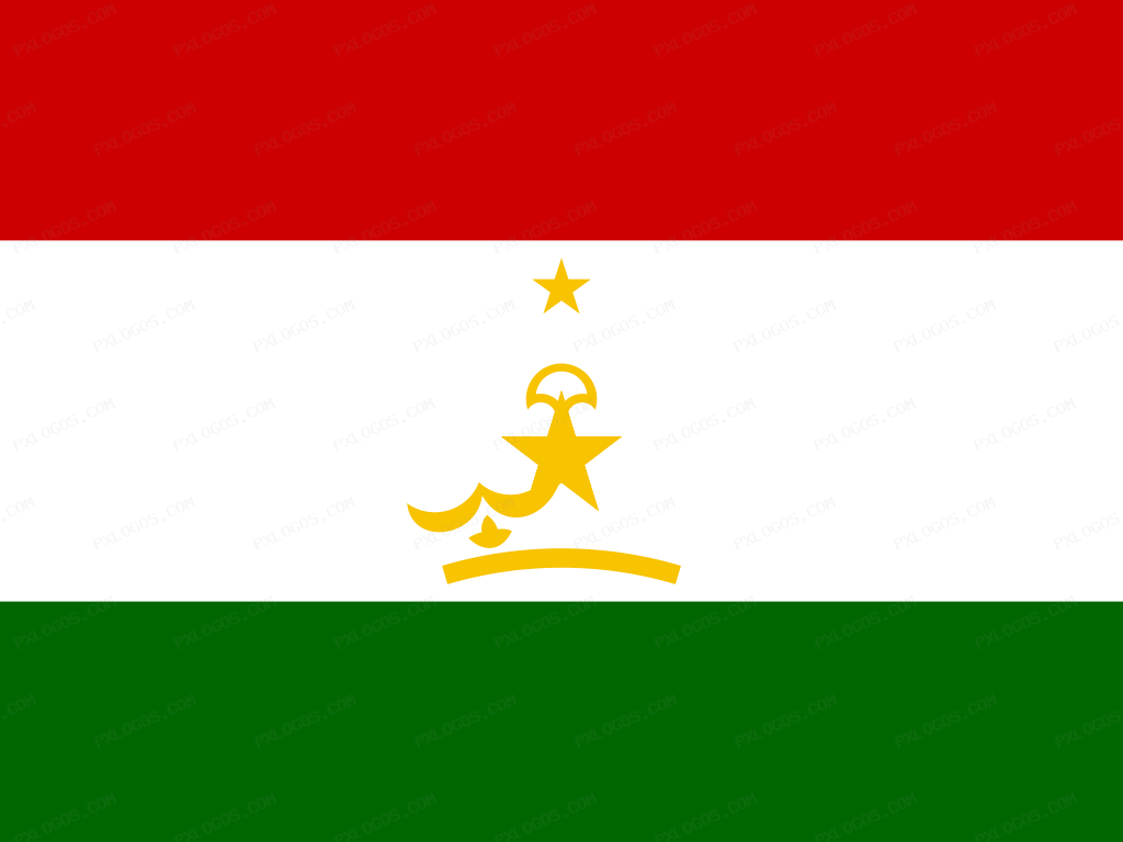 Flag Tajikistan Logo PNG with transparent background