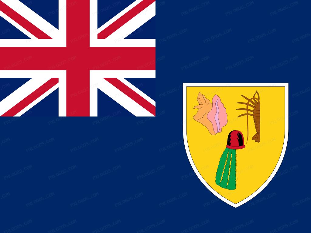 Flag Turks And Caicos Islands Logo PNG with transparent background