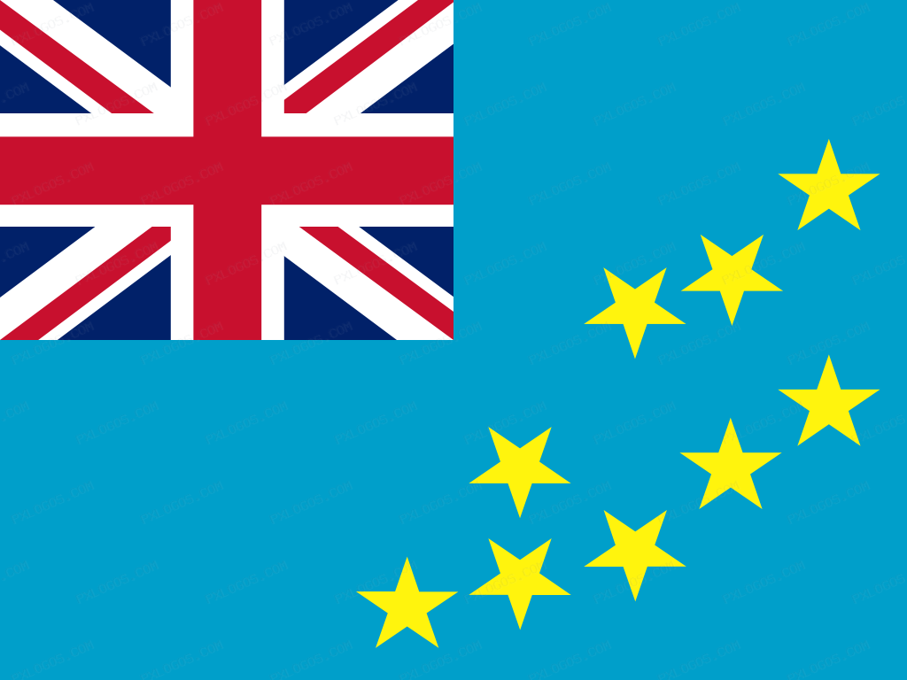 Flag Tuvalu Logo PNG with transparent background