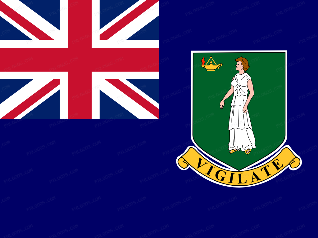 Flag Virgin Islands British Logo PNG with transparent background