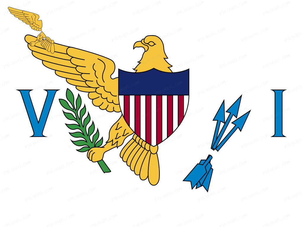 Flag Virgin Islands U S Logo PNG with transparent background