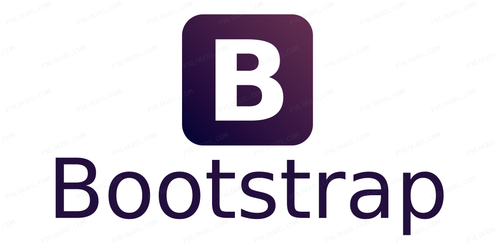 Getbootstrap Wordmark Logo PNG with transparent background