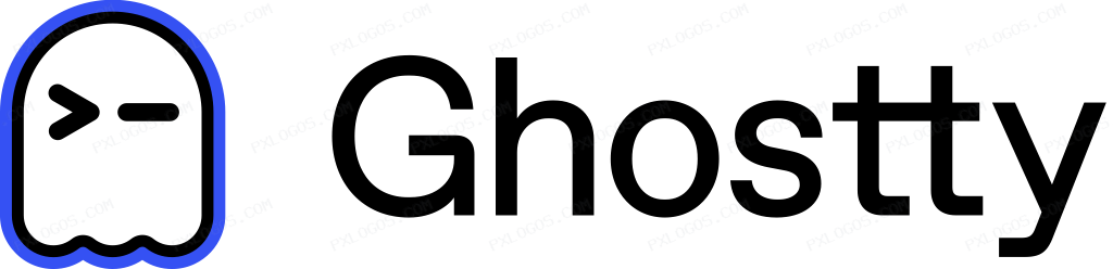 Ghostty Wordmark Logo PNG with transparent background