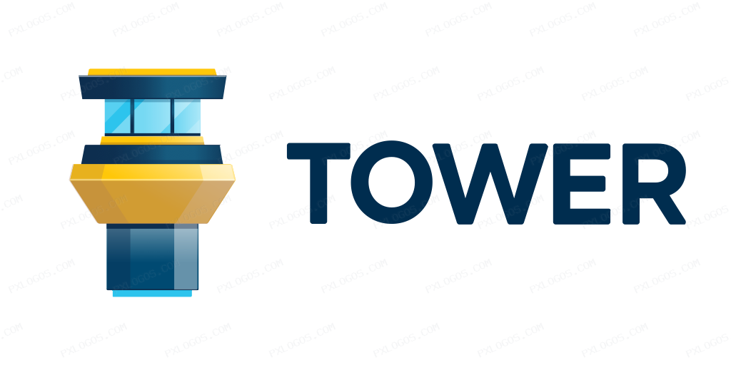 Git Tower Wordmark Logo PNG with transparent background