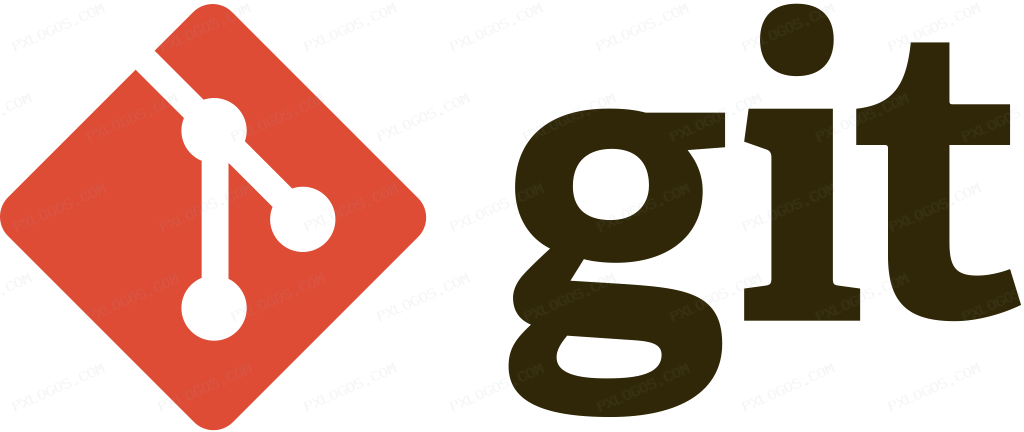 Git Wordmark Logo PNG with transparent background