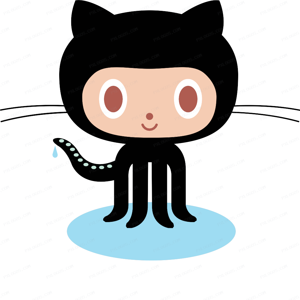 GitHub Octocat Logo PNG with transparent background