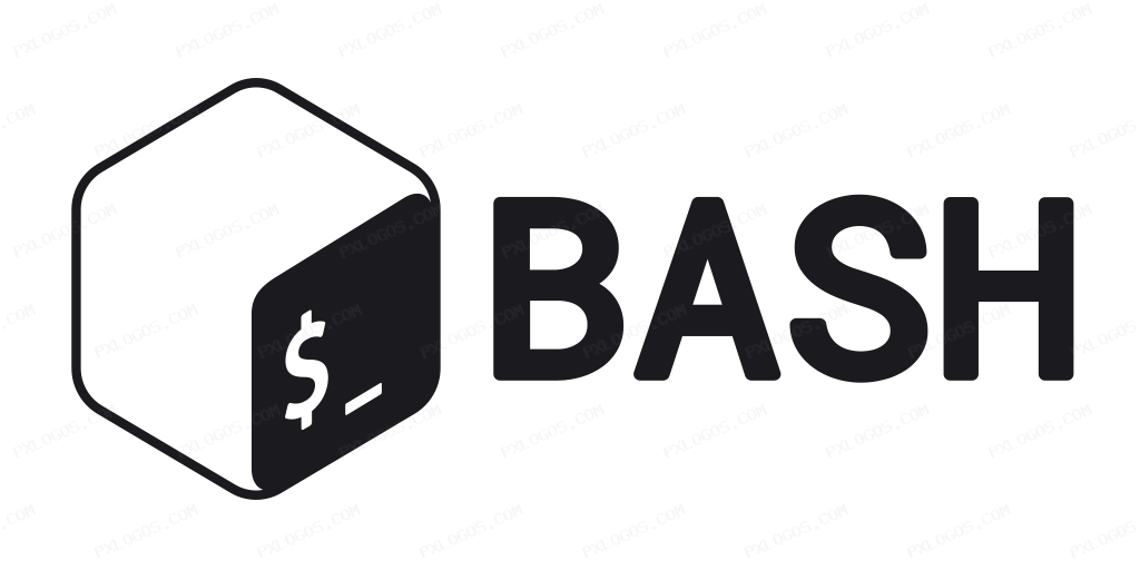 Gnu Bash Wordmark Logo PNG with transparent background