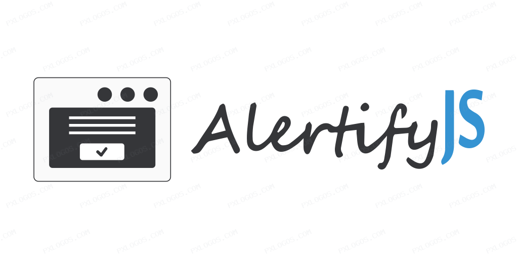 Alertifyjs Wordmark Logo PNG with transparent background