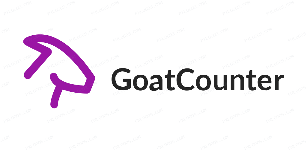 Goatcounter Wordmark Logo PNG with transparent background