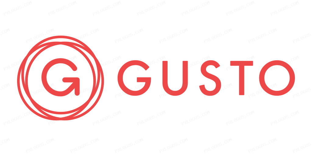 Gusto Wordmark Logo PNG with transparent background