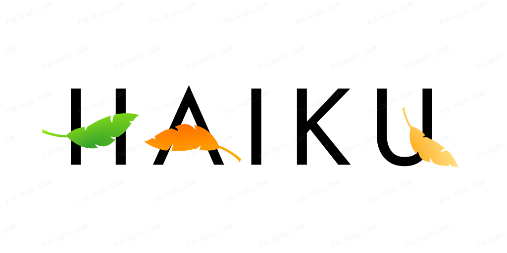 Haiku OS Wordmark Logo PNG with transparent background
