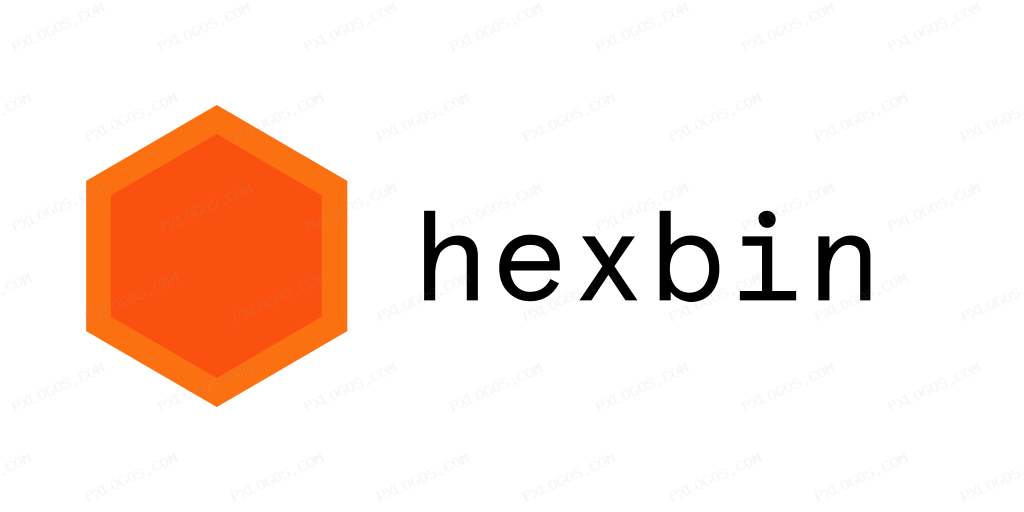 Hexbin Wordmark Logo PNG with transparent background