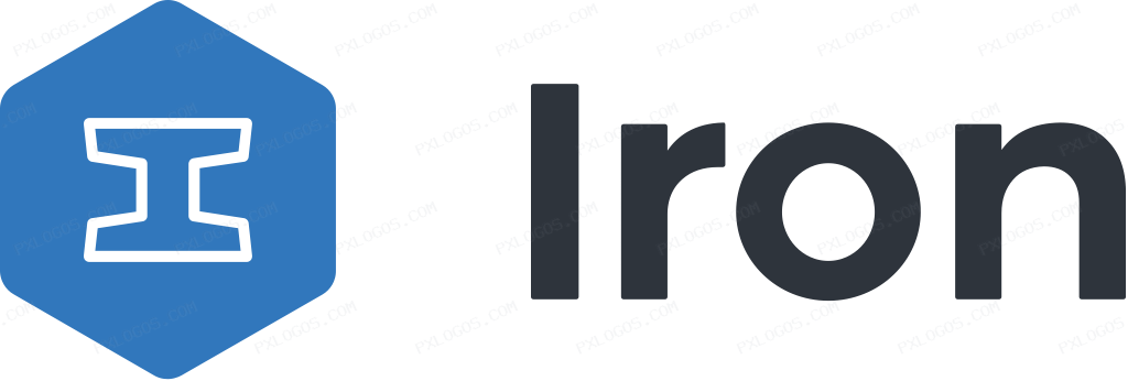 Iron Wordmark Logo PNG with transparent background