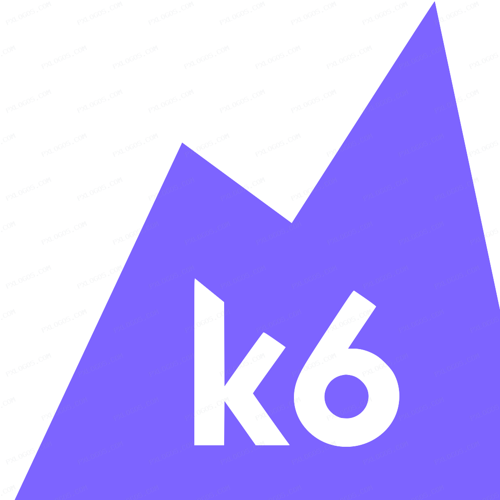 K6 Logo PNG with transparent background