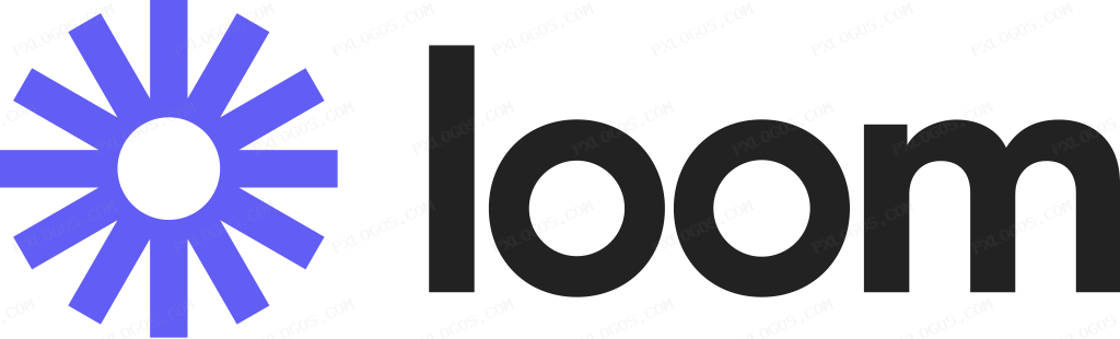 Loom Wordmark Logo PNG with transparent background
