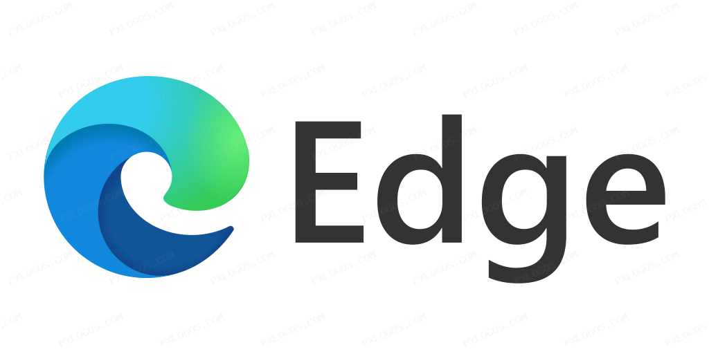 Microsoft Edge Wordmark Logo PNG with transparent background