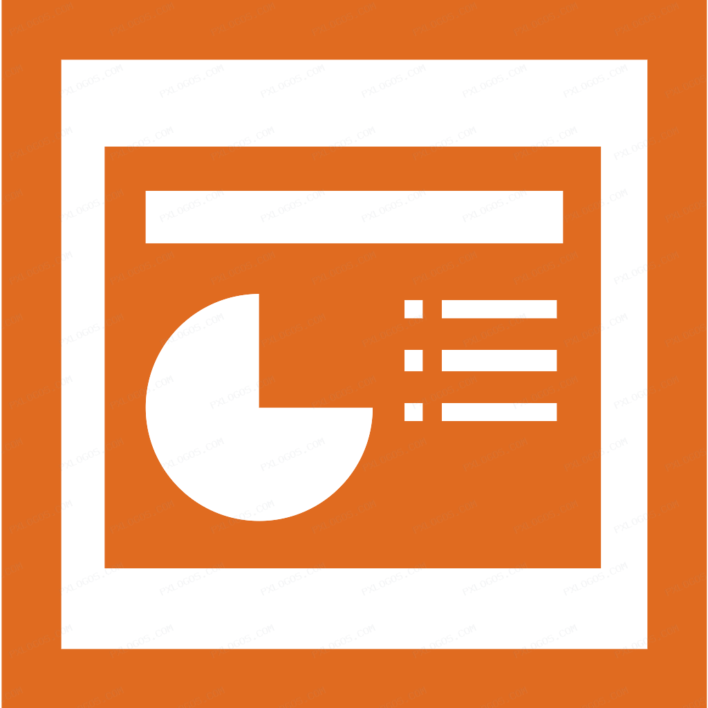Microsoft Powerpoint 2000 Logo PNG with transparent background